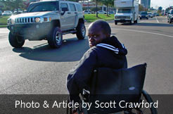 Photo by Scott Crawford: Dewone Banks crossing County Line Road